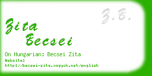 zita becsei business card